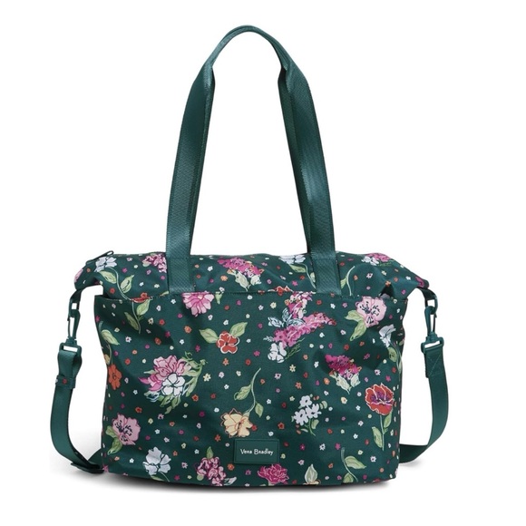 Vera Bradley Recycled Lighten Up Reactive Tote Bag in Hope Blooms Teal New Bags